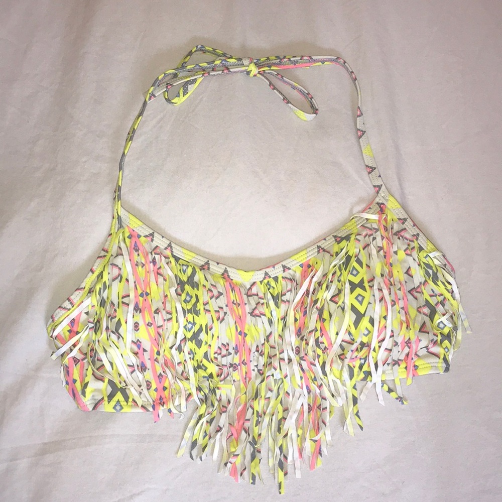 NWOT Fringe Bikini Top